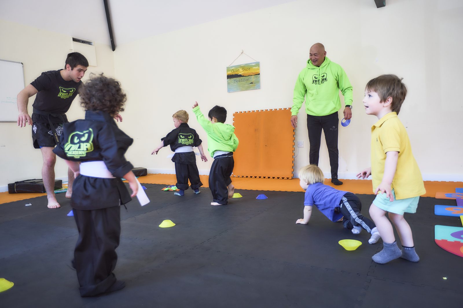 Toddlers participating in Ninja Moves agility games in Liverpool